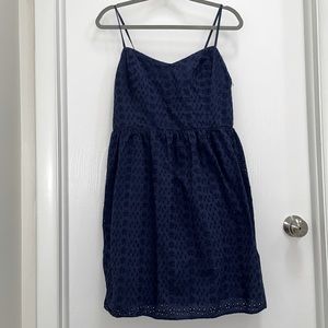 Old Navy Cami Fit & Flare Eyelet Dress (Large)